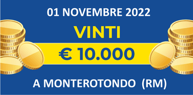 01 novembre: biglietto vincente dei premi giornalieri Lotteria Italia 2022 01 novembre: biglietto vincente dei premi giornalieri Lotteria Italia 2022