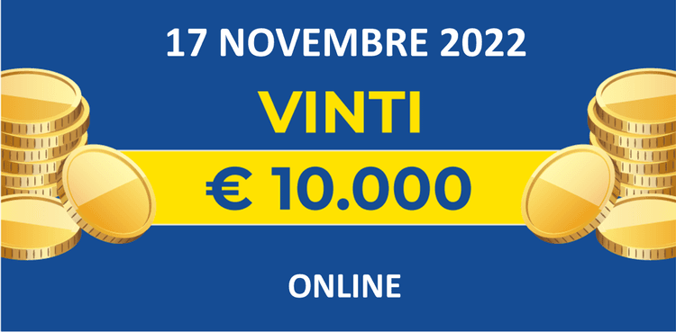 17 novembre: biglietto vincente dei premi giornalieri Lotteria Italia 2022 17 novembre: biglietto vincente dei premi giornalieri Lotteria Italia 2022