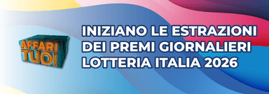 Affari Tuoi: iniziano le estrazioni dei premi giornalieri Lotteria Italia 2026