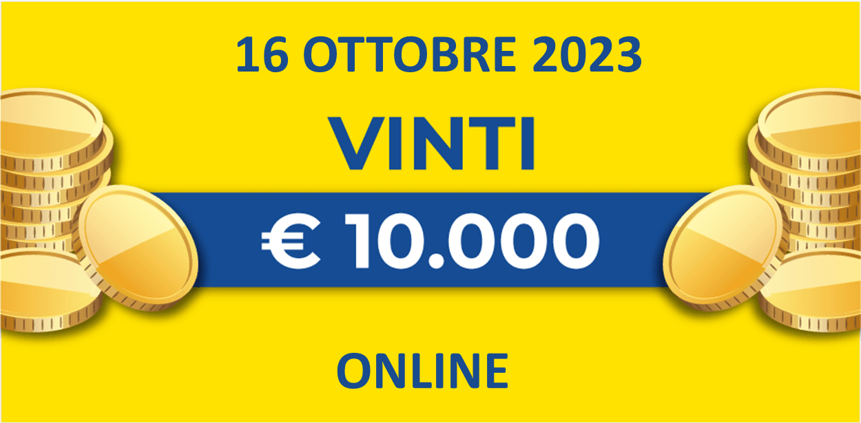 Biglietto vincente 16 ottobre premi giornalieri Lotteria Italia 2023 Biglietto vincente 16 ottobre premi giornalieri Lotteria Italia 2023