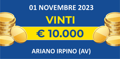 Biglietto vincente dal 31 ottobre all’01 novembre dei premi giornalieri Lotteria Italia 2023 Biglietto vincente dal 31 ottobre all’01 novembre dei premi giornalieri Lotteria Italia 2023