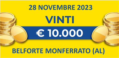 Biglietto vincente del 28 novembre dei premi giornalieri Lotteria Italia 2023 Biglietto vincente del 28 novembre dei premi giornalieri Lotteria Italia 2023