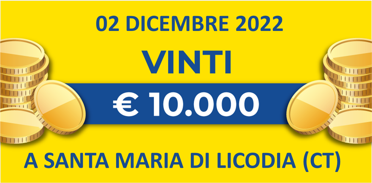 02 dicembre: biglietto vincente dei premi giornalieri Lotteria Italia 2022