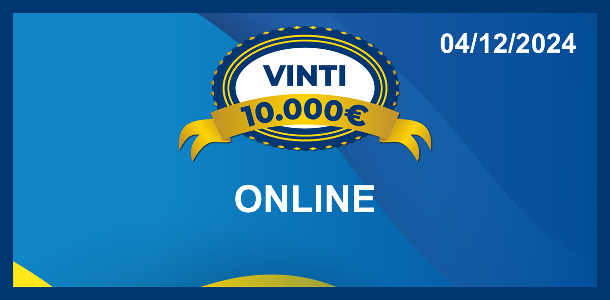 Biglietto vincente il premio giornaliero della Lotteria Italia 2024 del 04 dicembre