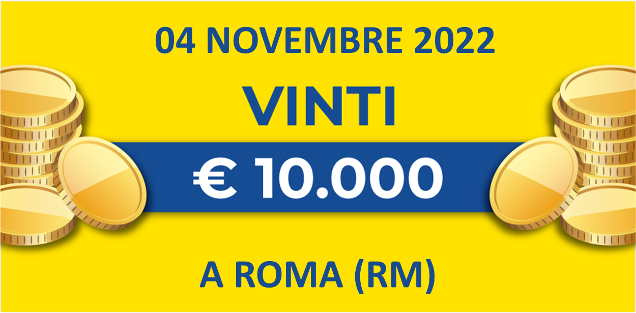 04 novembre: biglietto vincente dei premi giornalieri Lotteria Italia 2022