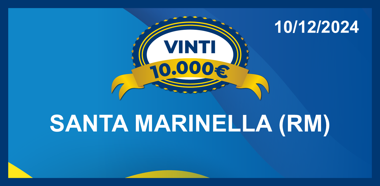 Biglietto vincente il premio giornaliero della Lotteria Italia 2024 del 10 dicembre