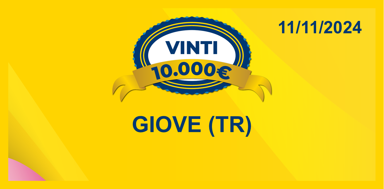 Biglietto vincente il premio giornaliero della Lotteria Italia 2024 del 11 novembre
