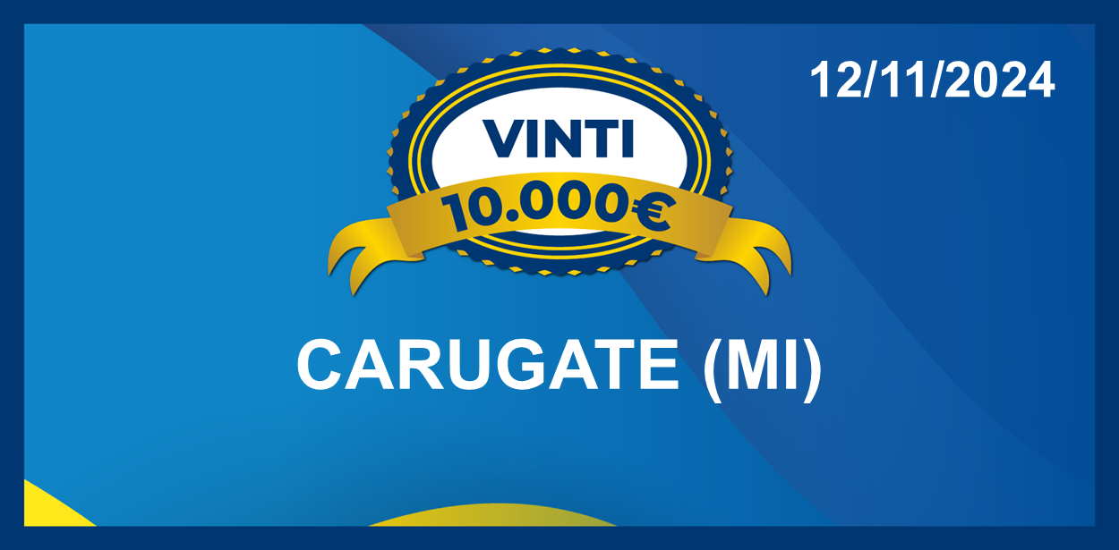 Biglietto vincente il premio giornaliero della Lotteria Italia 2024 del 12 novembre