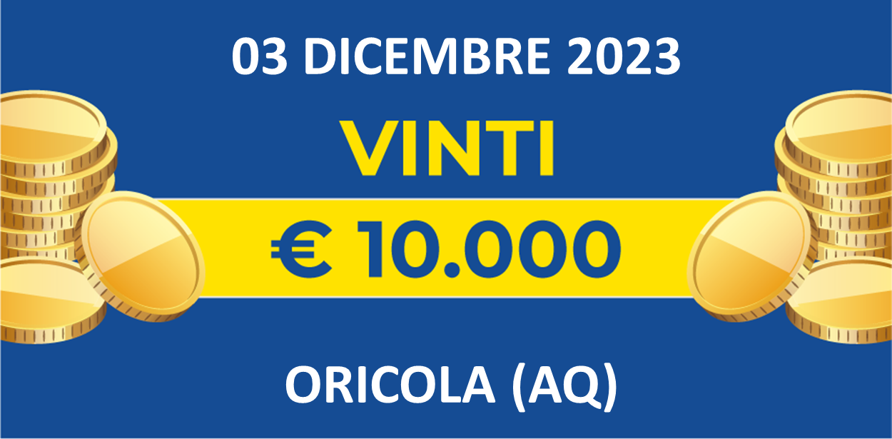 Biglietti vincenti dell’01, 02 e 03 dicembre dei premi giornalieri Lotteria Italia 2023