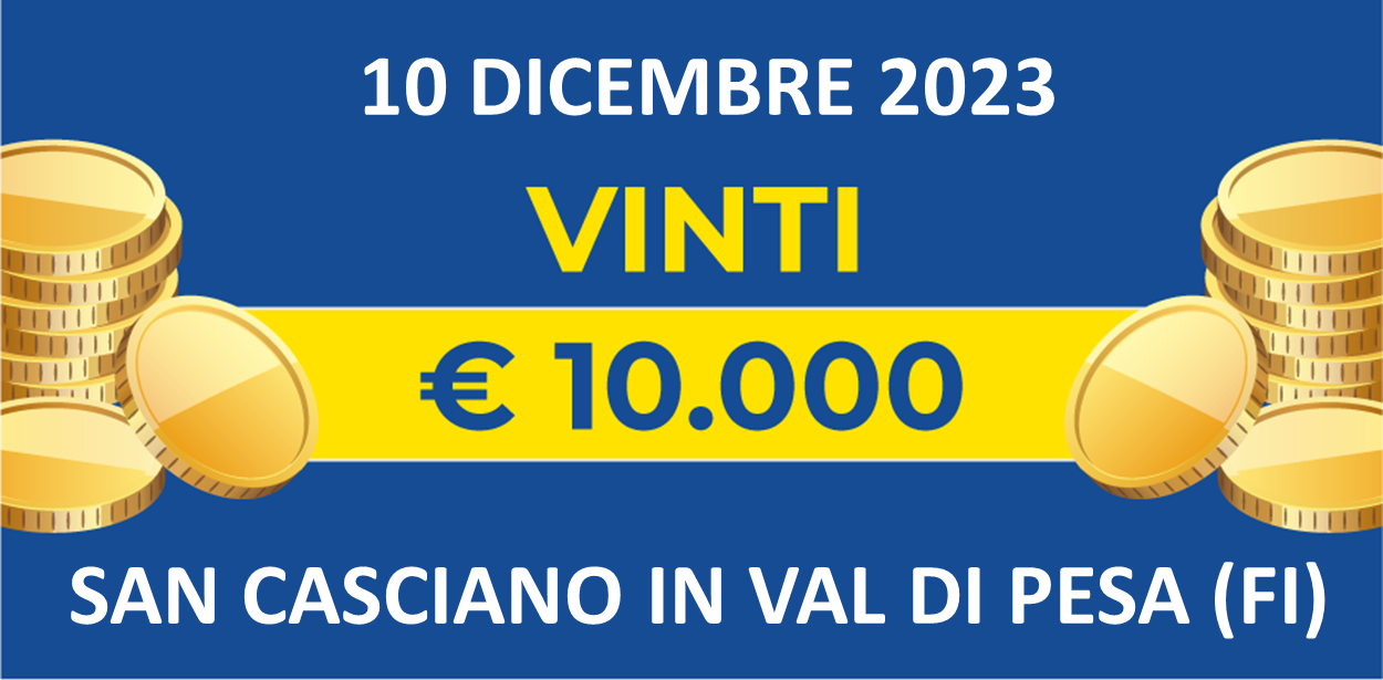 Biglietti vincenti dal 07 al 10 dicembre dei premi giornalieri Lotteria Italia 2023