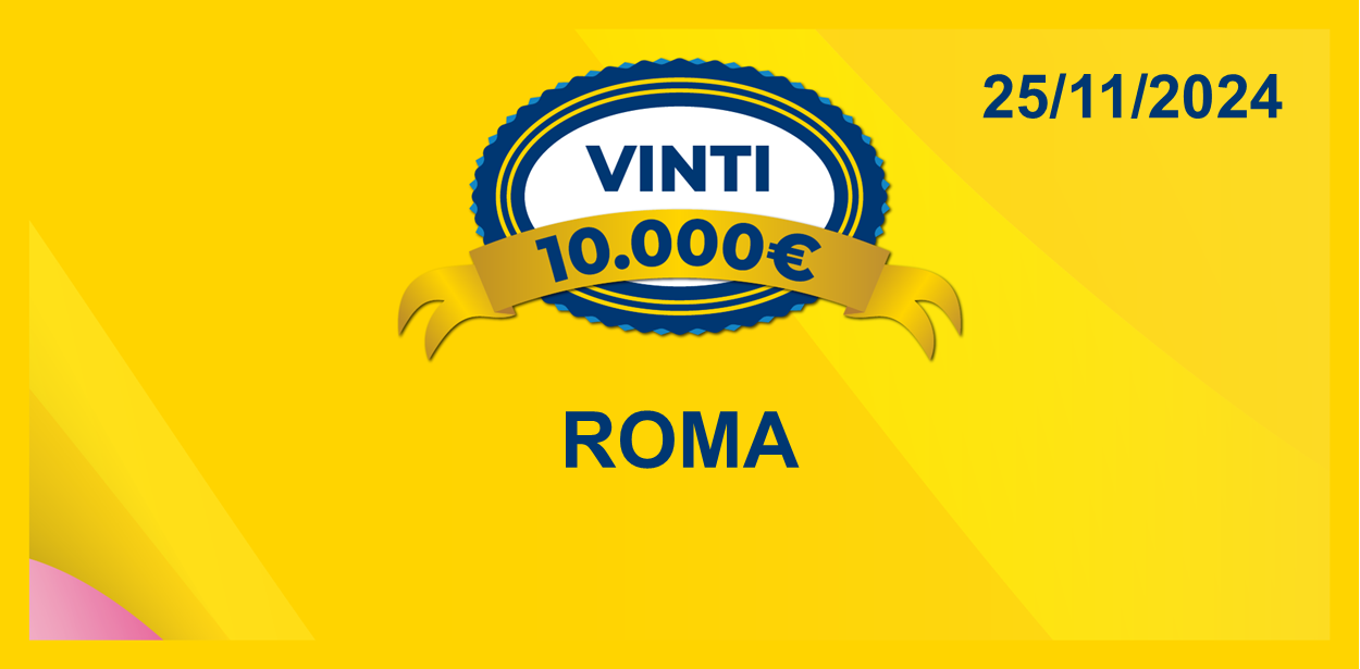 Biglietto vincente il premio giornaliero della Lotteria Italia 2024 del 25 novembre
