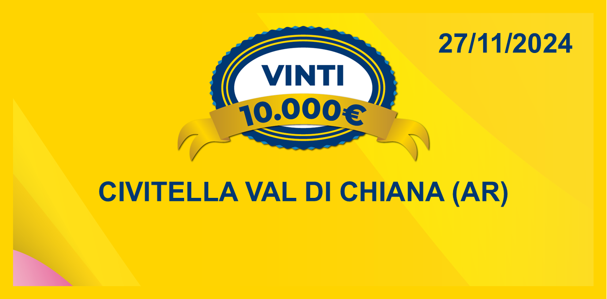 Biglietto vincente il premio giornaliero della Lotteria Italia 2024 del 27 novembre