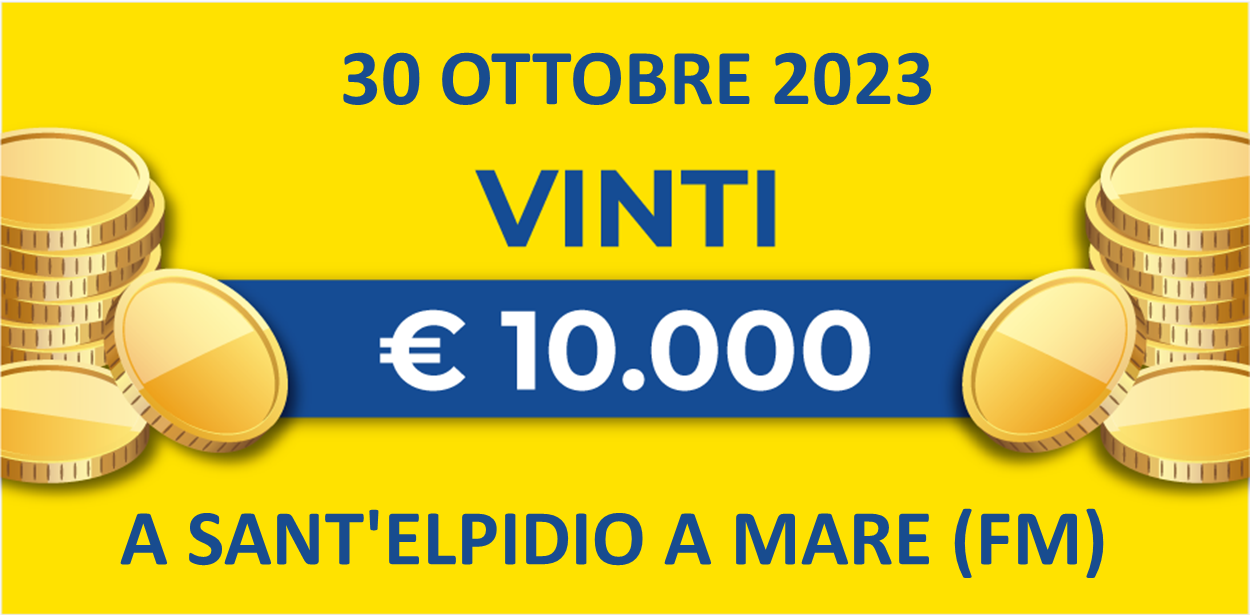 Biglietto vincente 30 ottobre dei premi giornalieri Lotteria Italia 2023