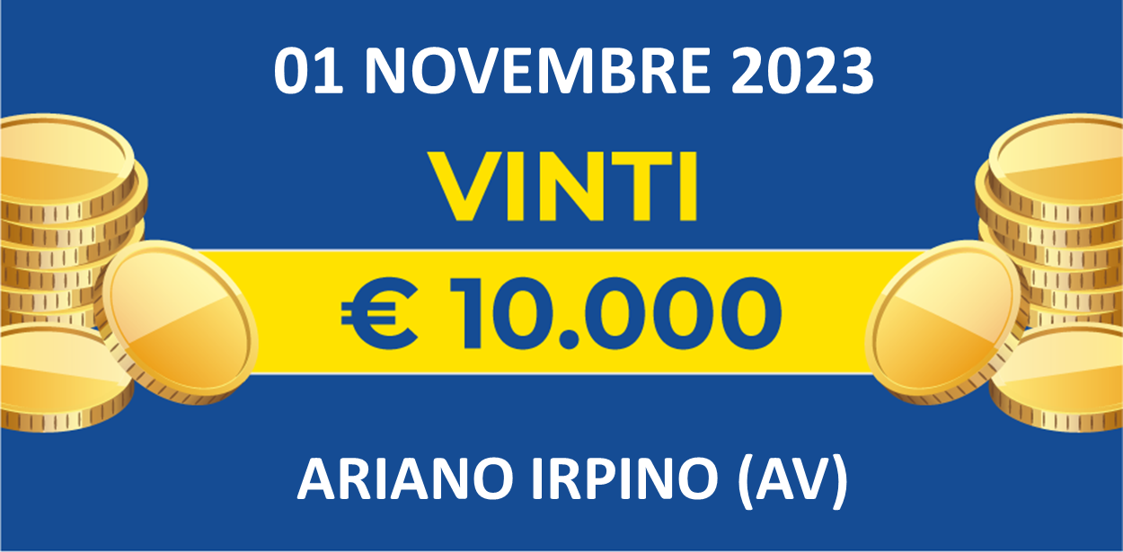 Biglietto vincente dal 31 ottobre all’01 novembre dei premi giornalieri Lotteria Italia 2023