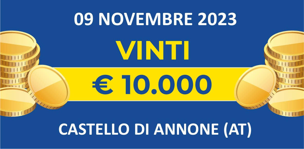 Biglietto vincente del 09 novembre dei premi giornalieri Lotteria Italia 2023