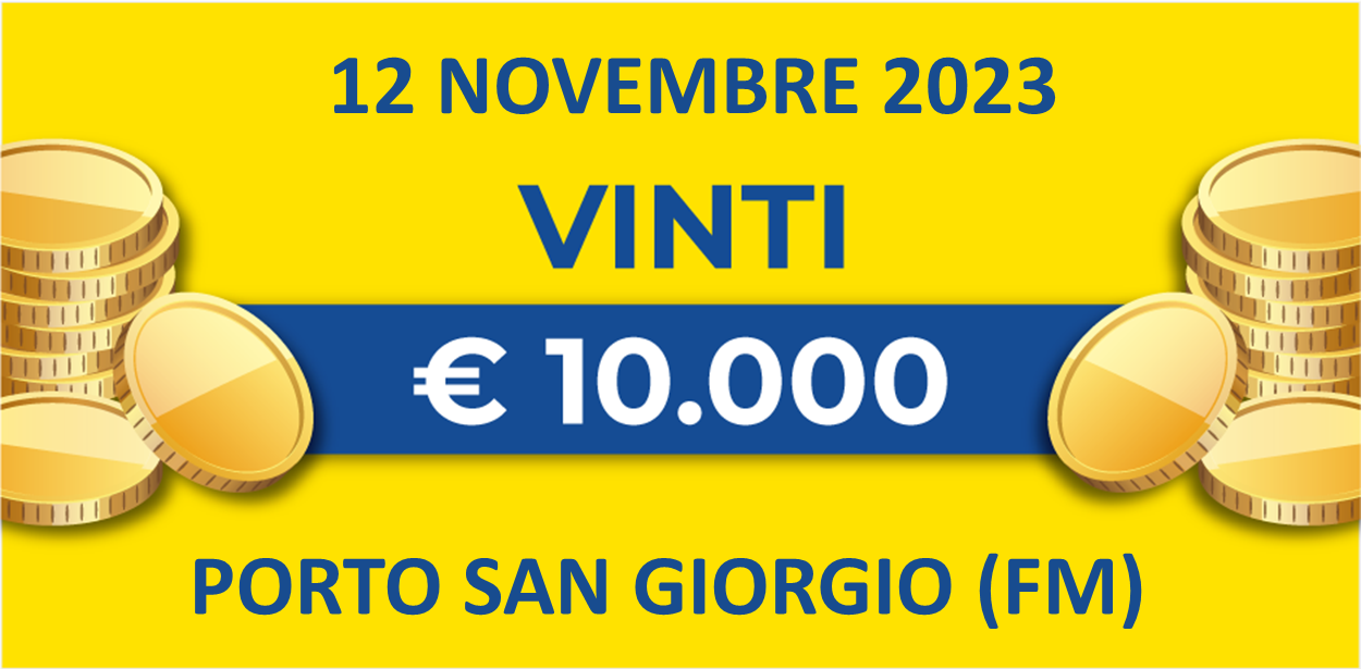 Biglietto vincente del 10, 11 e 12 novembre dei premi giornalieri Lotteria Italia 2023
