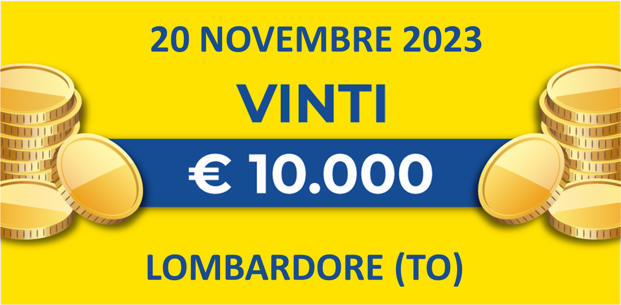 Biglietto vincente del 20 novembre dei premi giornalieri Lotteria Italia 2023