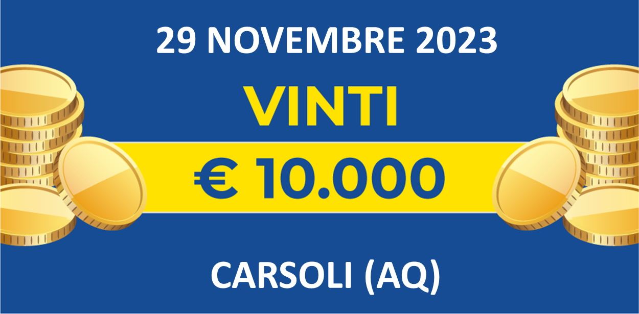 Biglietto vincente del 29 novembre dei premi giornalieri Lotteria Italia 2023