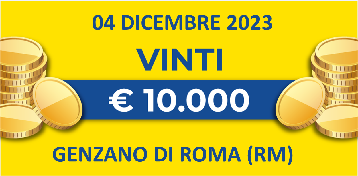Biglietti vincenti del 04 dicembre dei premi giornalieri Lotteria Italia 2023