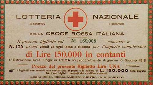biglietto Lotteria Nazionale della Croce Rossa Italiana