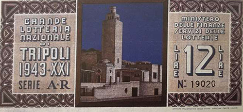 biglietto Grande Lotteria Nazionale di Tripoli