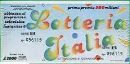 biglietto Lotteria Italia del 1985 - «Fantastico 6»