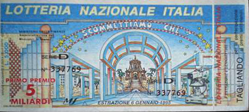 biglietto Lotteria Nazionale Italia del 1994 - «Scommettiamo CHE?»