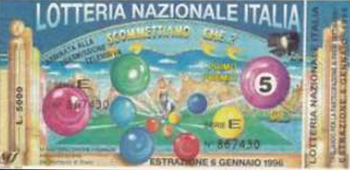 biglietto Lotteria Nazionale Italia del 1995 - «Scommettiamo CHE?»