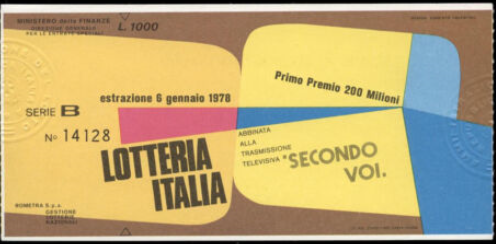 biglietto Lotteria Italia del 1977 - «Secondo Voi»