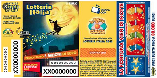 biglietto Lotteria Italia del 2012 - «La prova del cuoco»