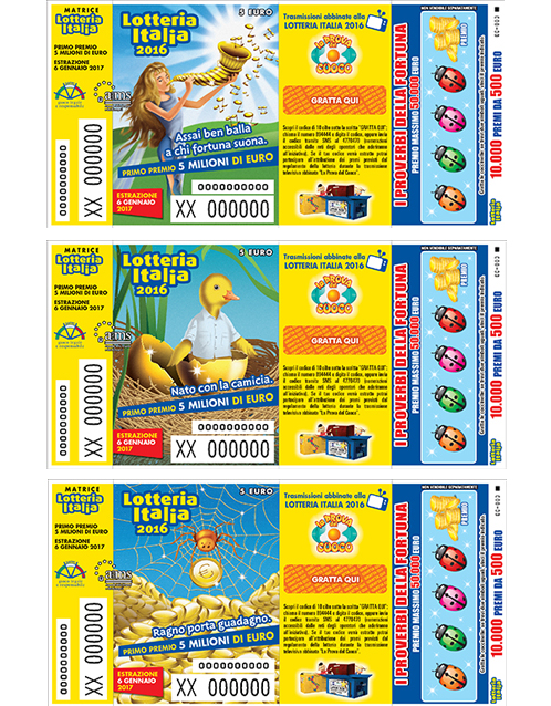 biglietto Lotteria Italia del 2016 - «Affari tuoi»
