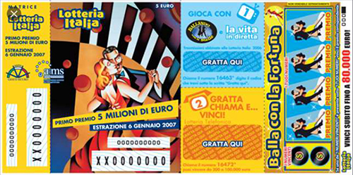 biglietto Lotteria Italia del 2006 - «Ballando sotto le stelle»